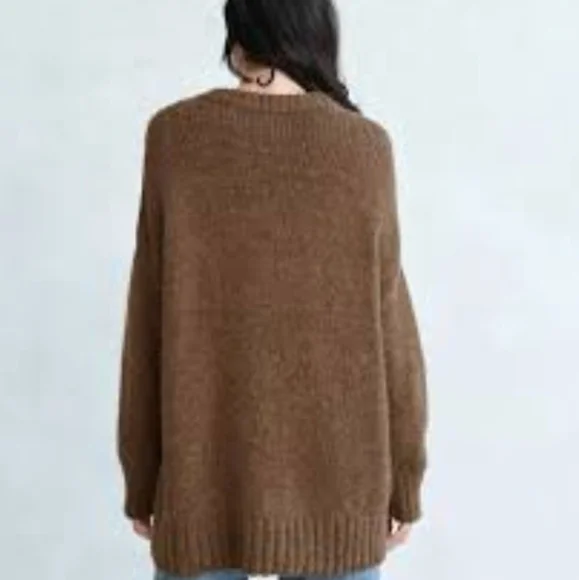 JENNI KAYNE Alpaca Cocoon Crewneck in Cocoa - Picture 4 of 8